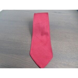 The Andover Shop Tie Mens Red Made In England Solid Twill Dress Necktie Silk